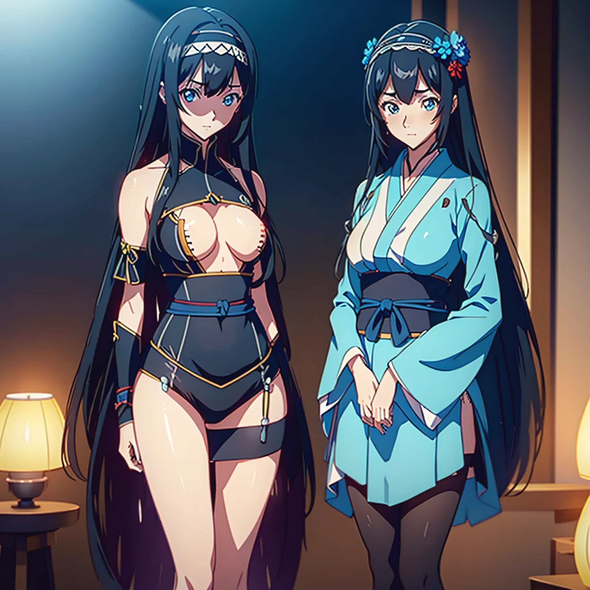 1 Girl, solo , alone , long black hair, light blue eyes, Headdress , Red Kimono , Red Flower Hairpin , g0thk1m0n0 , shy, blush, Code Geass , Anime , Style ,((Best quality)), ((masterpiece)), 3D, HDR (High Dynamic Range), Ray Tracing, NVIDIA RTX, Super-Resolution, Unreal 5, Subsurface scattering, PBR Texturing, Post-processing, Anisotropic Filtering, Depth-of-field, Maximum clarity and sharpness, Multi-layered textures, Albedo and Specular maps, Surface shading, Accurate simulation of light-material interaction, Perfect proportions, Octane Render, Two-tone lighting, Wide aperture, Low ISO, White balance, Rule of thirds, 8K RAW, Aura, masterpiece, best quality, Mysterious expression, magical effects like sparkles or energy, flowing robes or enchanting attire, mechanic creatures or mystical background, rim lighting, side lighting, cinematic light, ultra high res, 8k uhd, film grain, best shadow, delicate, RAW, light particles, detailed skin texture, detailed cloth texture, beautiful face, (masterpiece), best quality, expressive eyes, perfect face,