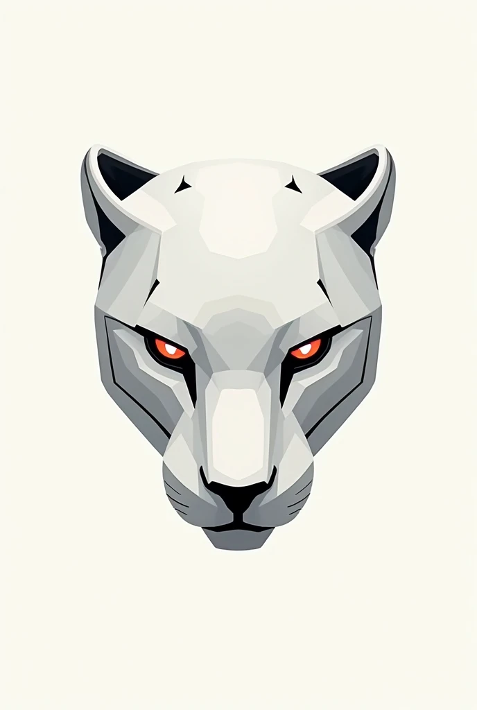 Create several minimalist vectors with the head of a robotic jaguar 