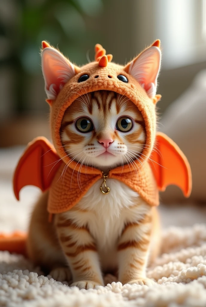 Vachette déguisé en bébé dragon trop mignon