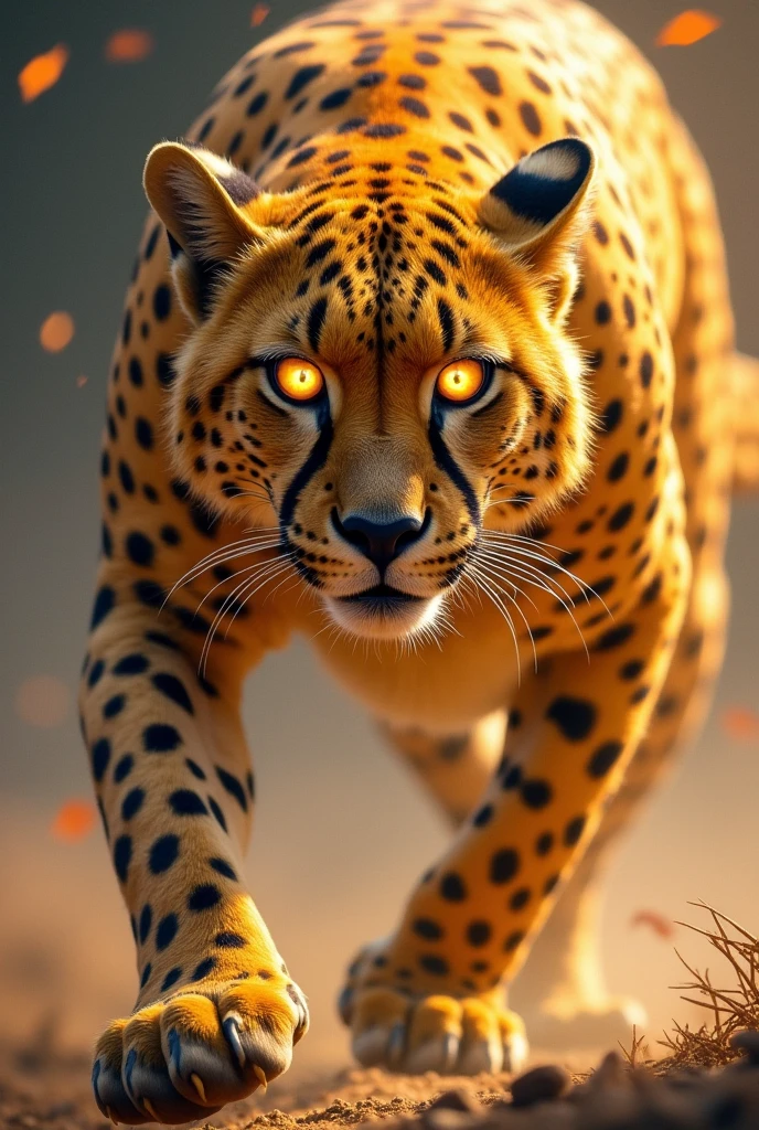 Cheetah with eyes of fire 