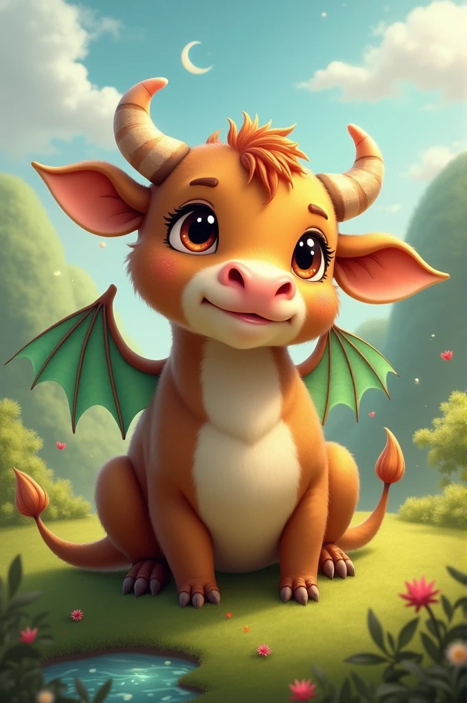 Generates less of a baby cow and baby dragon image