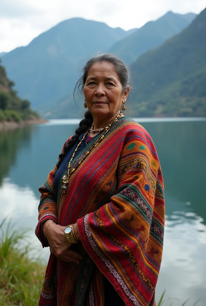 Guatemalan woan 2, in Lake atitlan