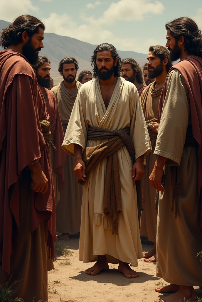 Biblical character Joseph being sold by his brothers