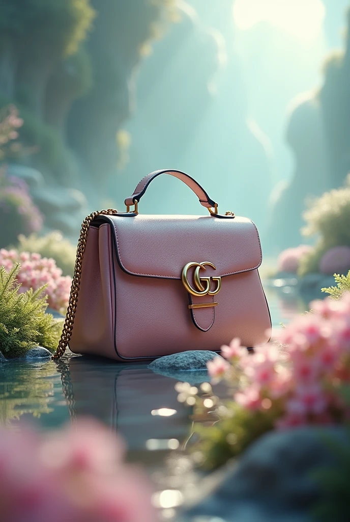 gucci bag of the existed and a beautiful background