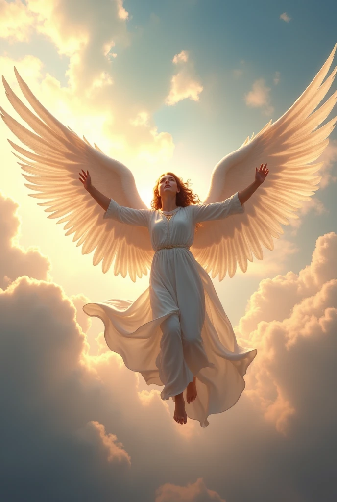 (photorealism:1.2) ( masterpiece ) ( highly detailed) a amazing Angels flyer in sky realism , 8k , HD.