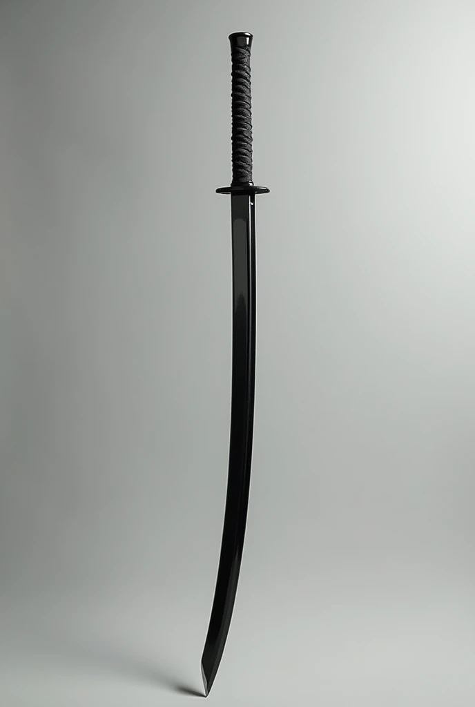 Full Long Black Katana, the handle is short, the blade katana is long and sharp, full view, only katana, no character