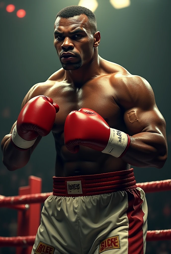 Mike Tyson in boxing ring 