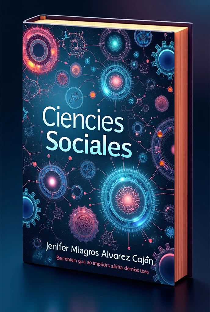 A cover , that has the title Social Sciences, The background should be about science And below the image it should say Jennifer Milagros Alvarez Cajun And everything should be in Spanish