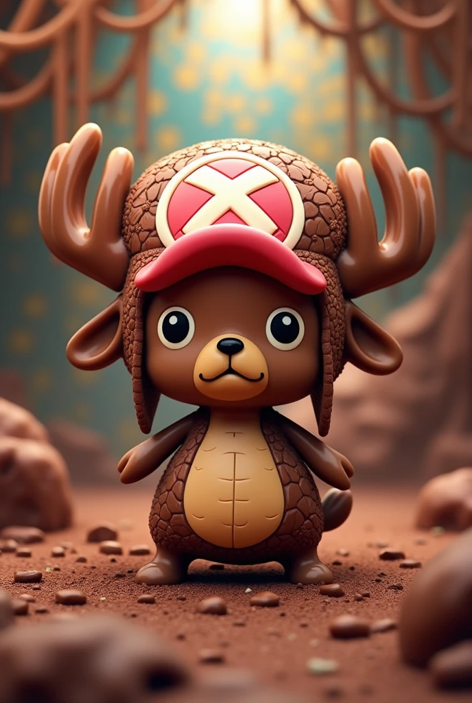 Generate me a picture of a chocolate One Piece chopper