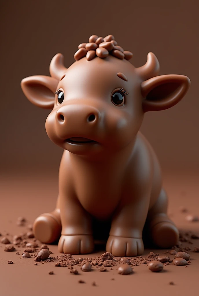 Bébé vache en chocolat 