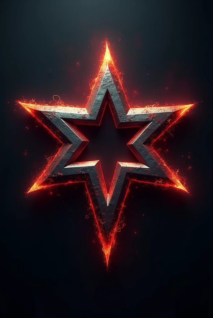 Logo for a rock band based on the star kiss concept