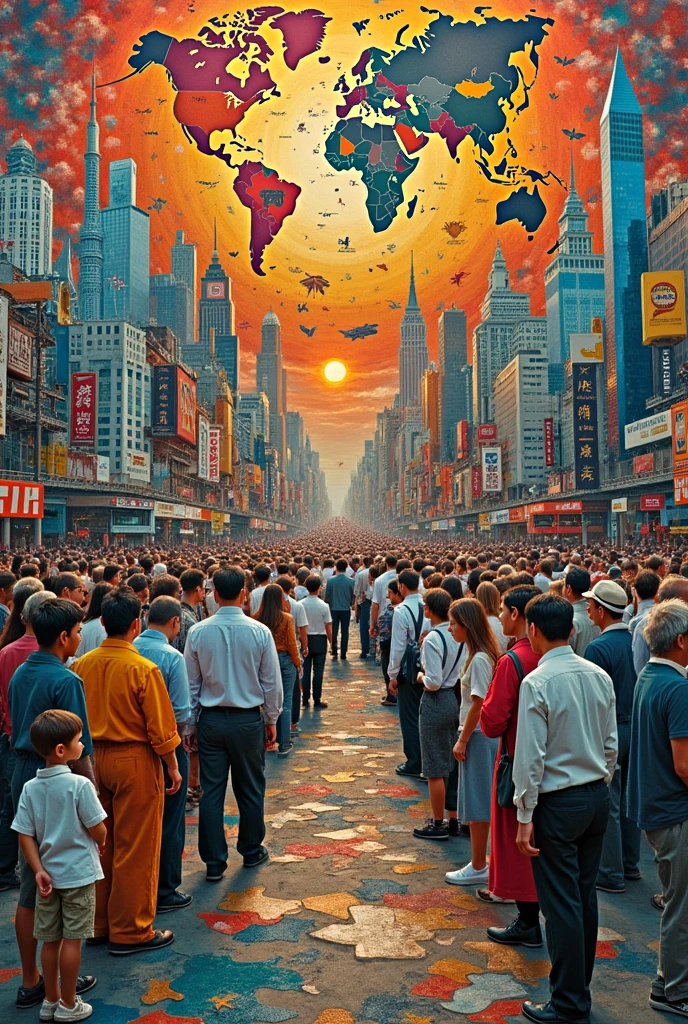 A collage about globalization