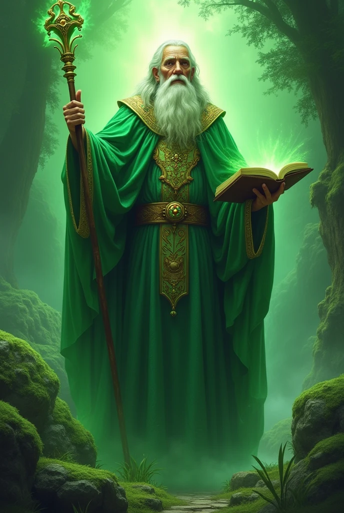 Elder according to what is written in the book of revelation with the color green