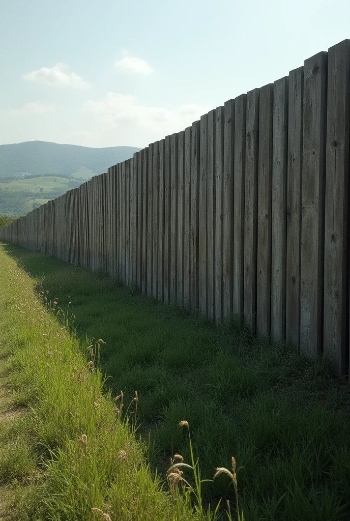 A fence 3 meters long by 3 meters high