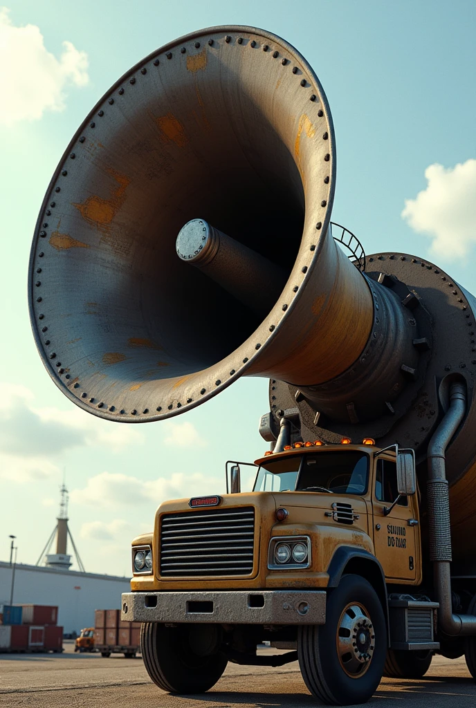 A loud air horn.
