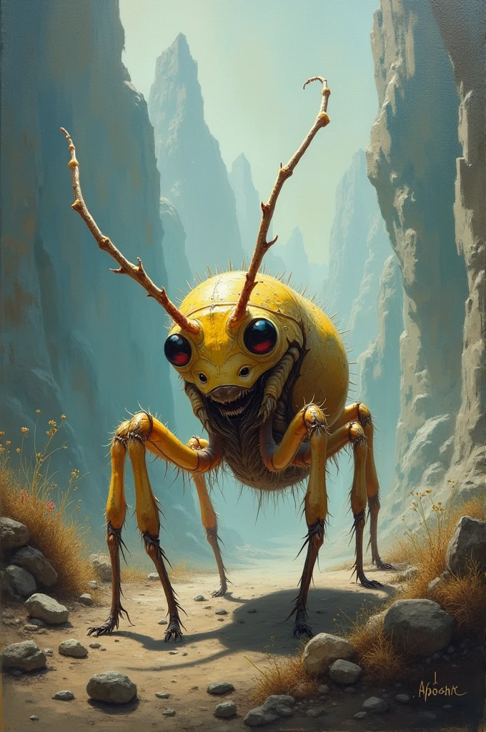 Painting of the theme of small but powerful forces