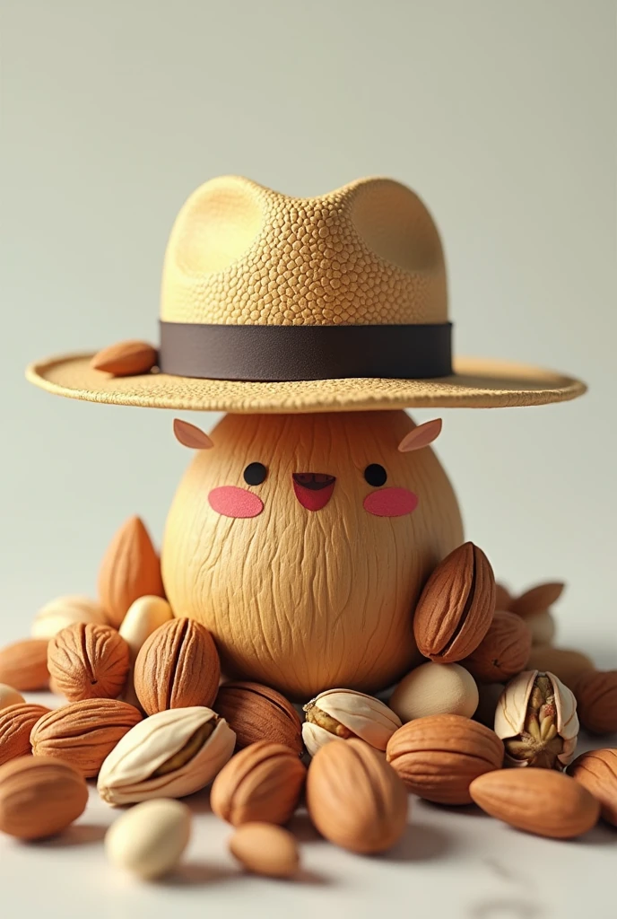 mixed nut seeds with hat