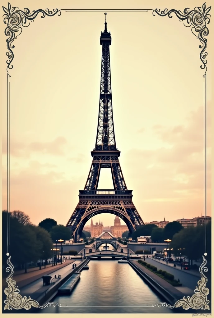 create a poster about the eifeil tower 