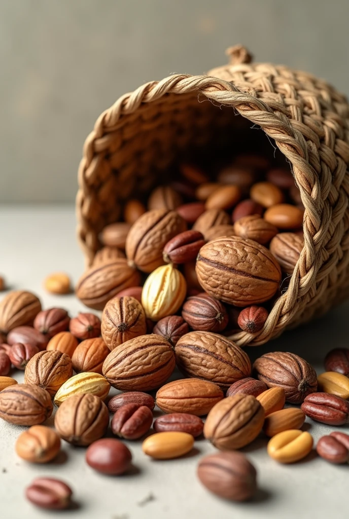 mixed nuts seeds in hat