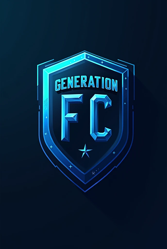Team shield with the name Generation FC in blue and black
