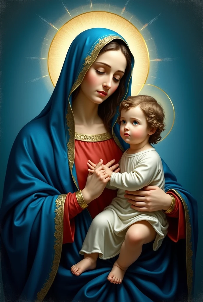 OUR LADY OF PERPETUAL HELP BLUE BACKGROUND