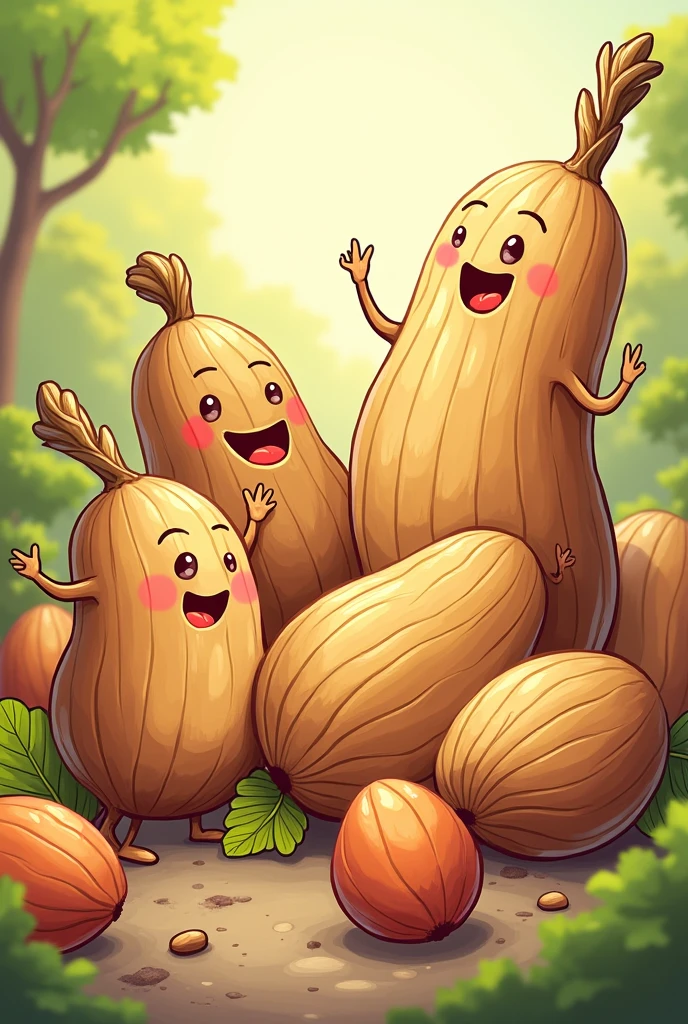  Cartoon drawing of nuts 