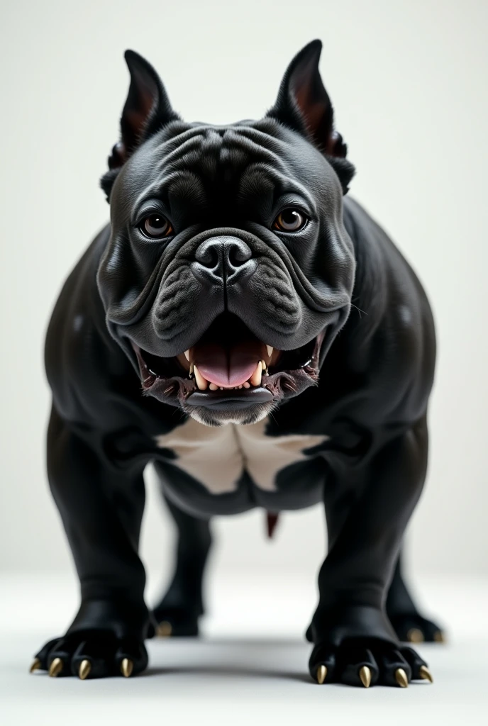 Small black male exotic bullyin dog