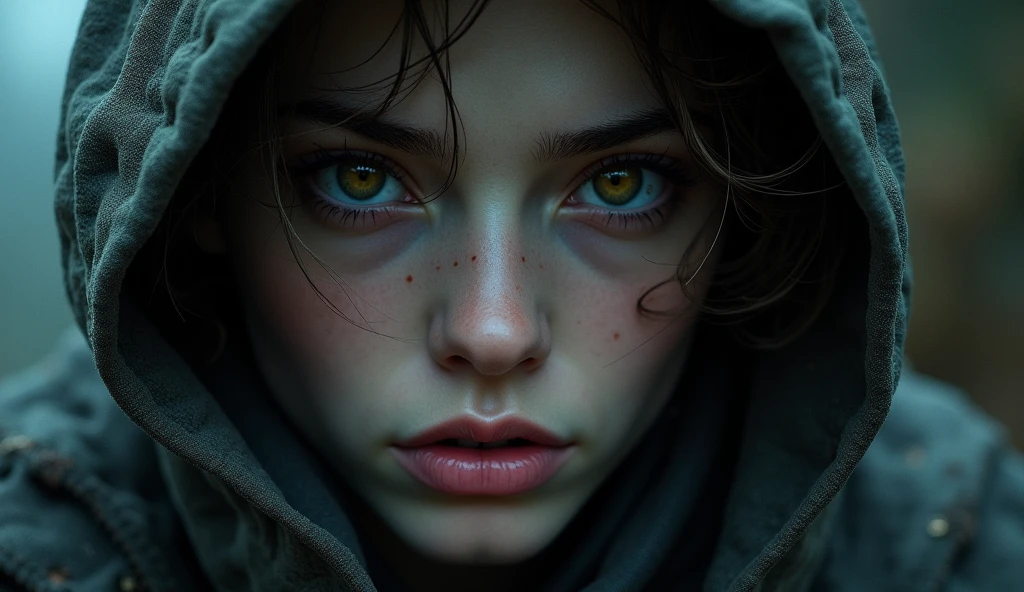 Dragon slayer spying zoomed in on hidden dragon movements, highly detailed portrait, beautiful and detailed eyes, beautiful and detailed lips, extremely detailed face, long eyelashes, dramatic lighting, fantasy art, cinematic composition, dramatic colours, moody atmosphere, photorealistic, 8k, best quality, masterpiece
