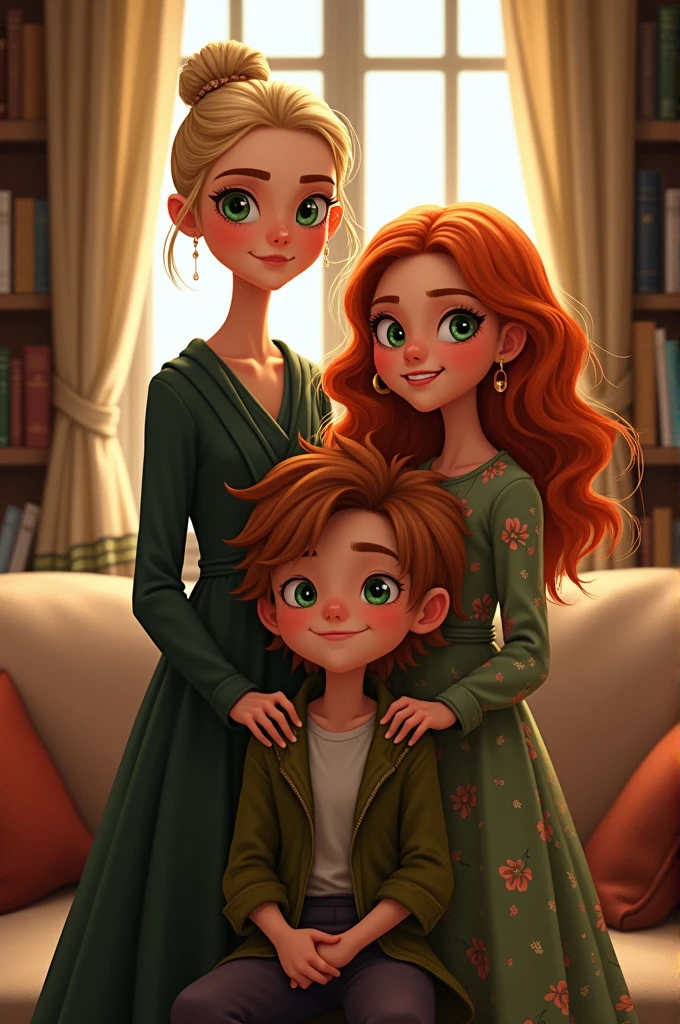 Family image of the Evans family children, being him petunya, lily e thomas de 11 anos antes de hogwarts