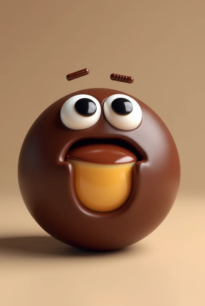 A 1-layer chocolate dream that looks tempting with its thick layer of chocolate on the outside, stuffed with dulce de leche , with cute little eyes
