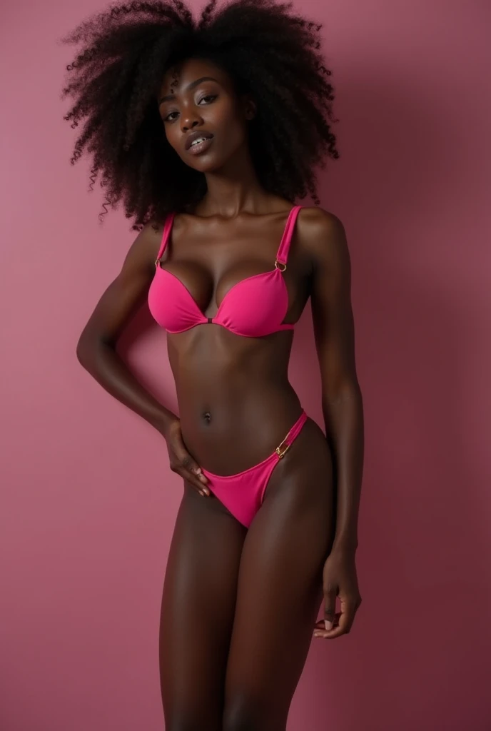 Pink vagina of an African black girl