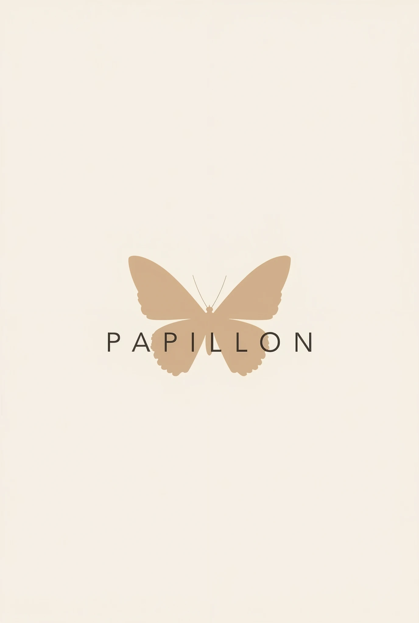 brand logo written papillon in a minimalist way