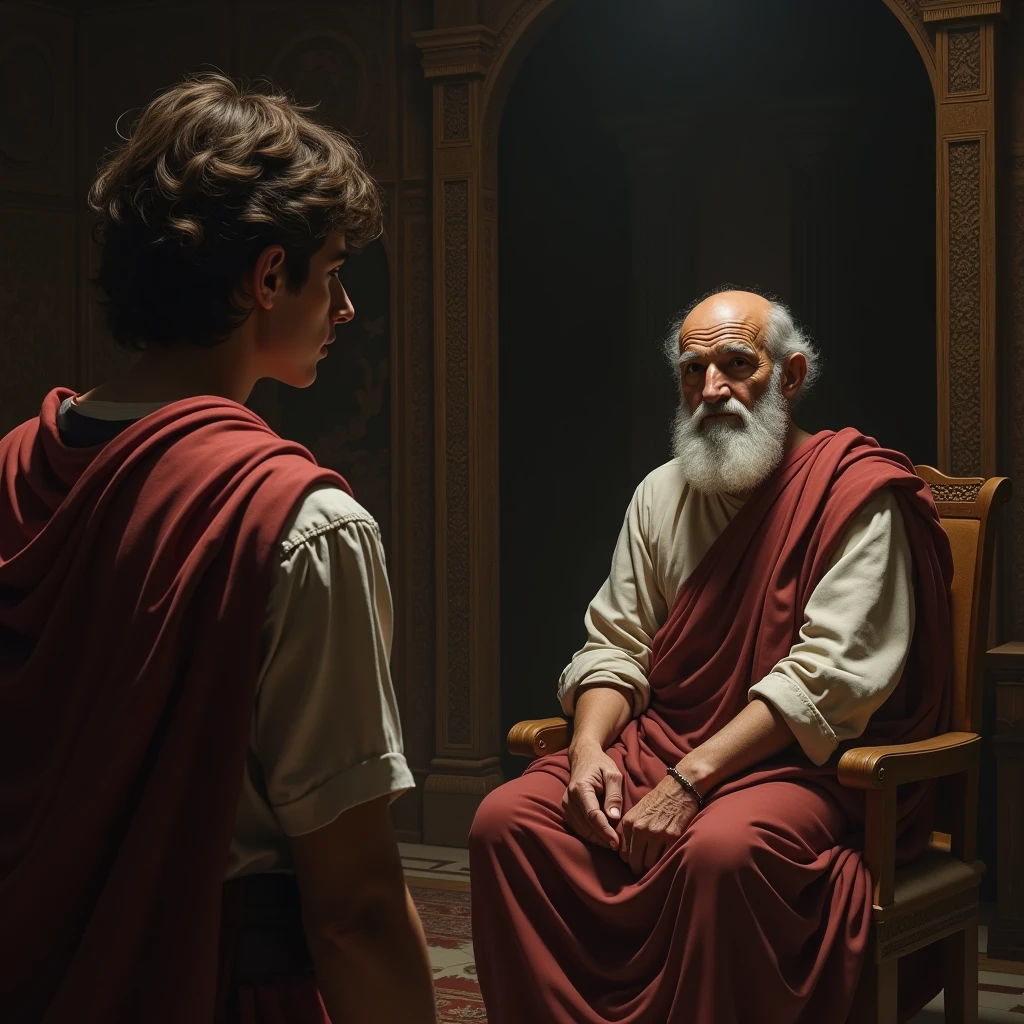 " Plato watching the execution of Socrates" ,realistic image
