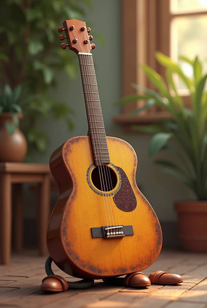 lazy guitar mascot