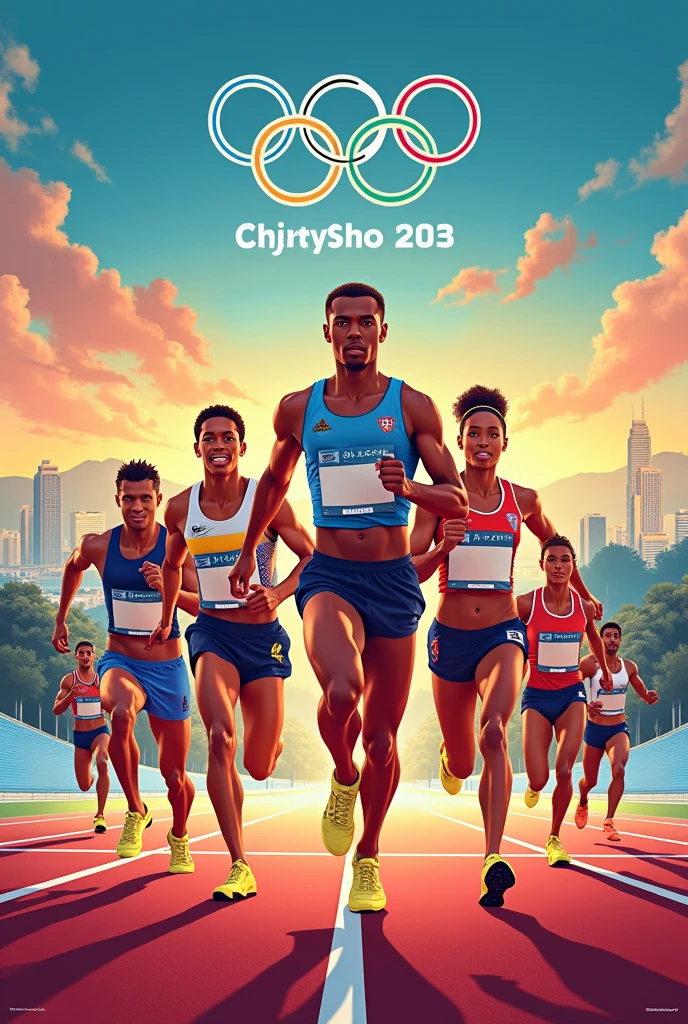 I need a promotional poster for the 2028 Olympic Games in Los Angeles, United States to draw