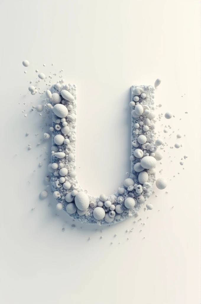 Image related to the sublimation of the letter U , modern minimalist and modern eye-catching image without background