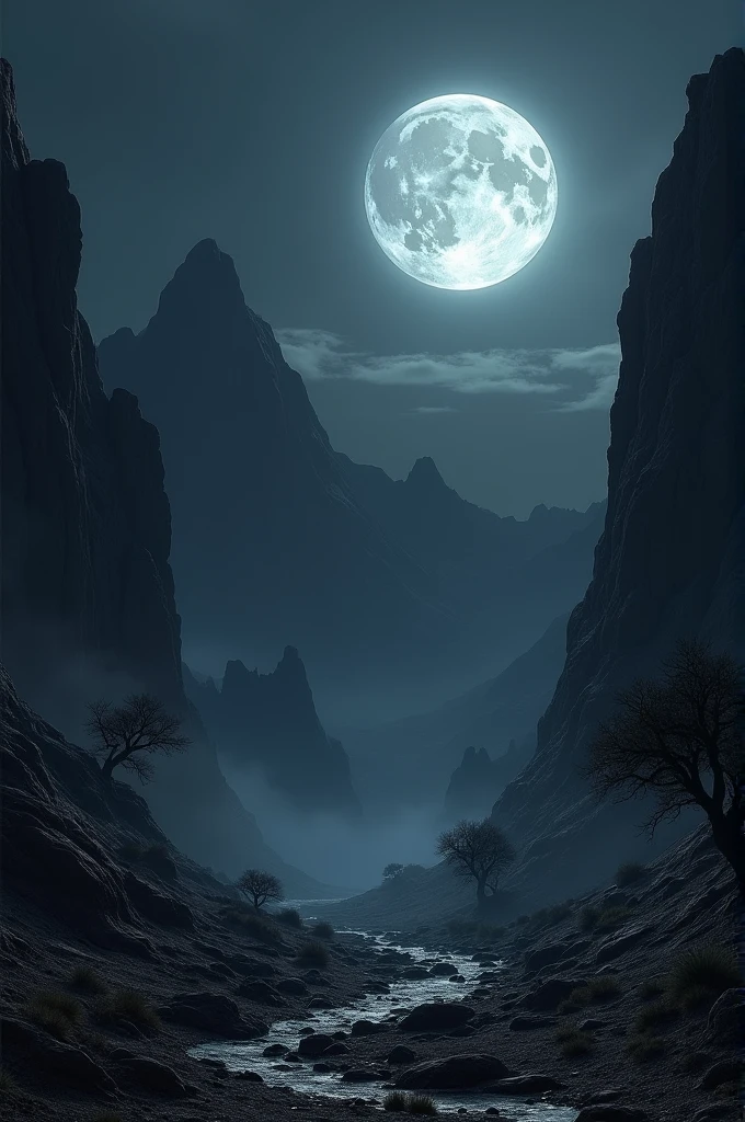 Night Rock Landscape