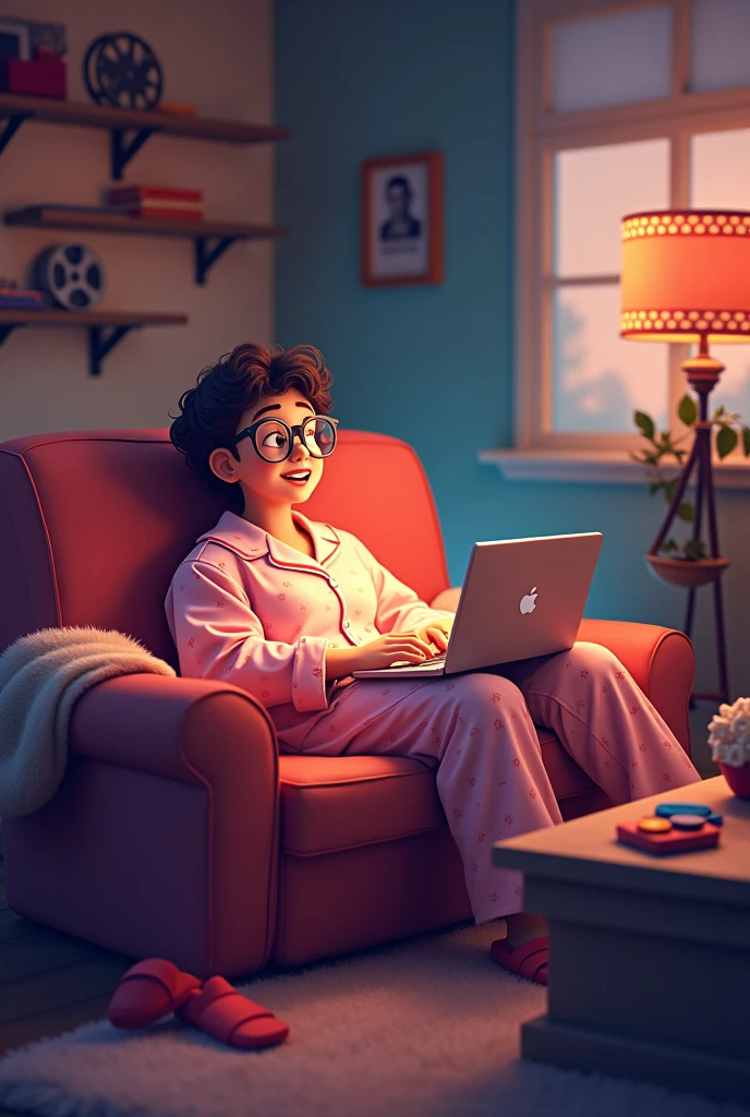 Tik tok profile picture for page called cinema in pajamas