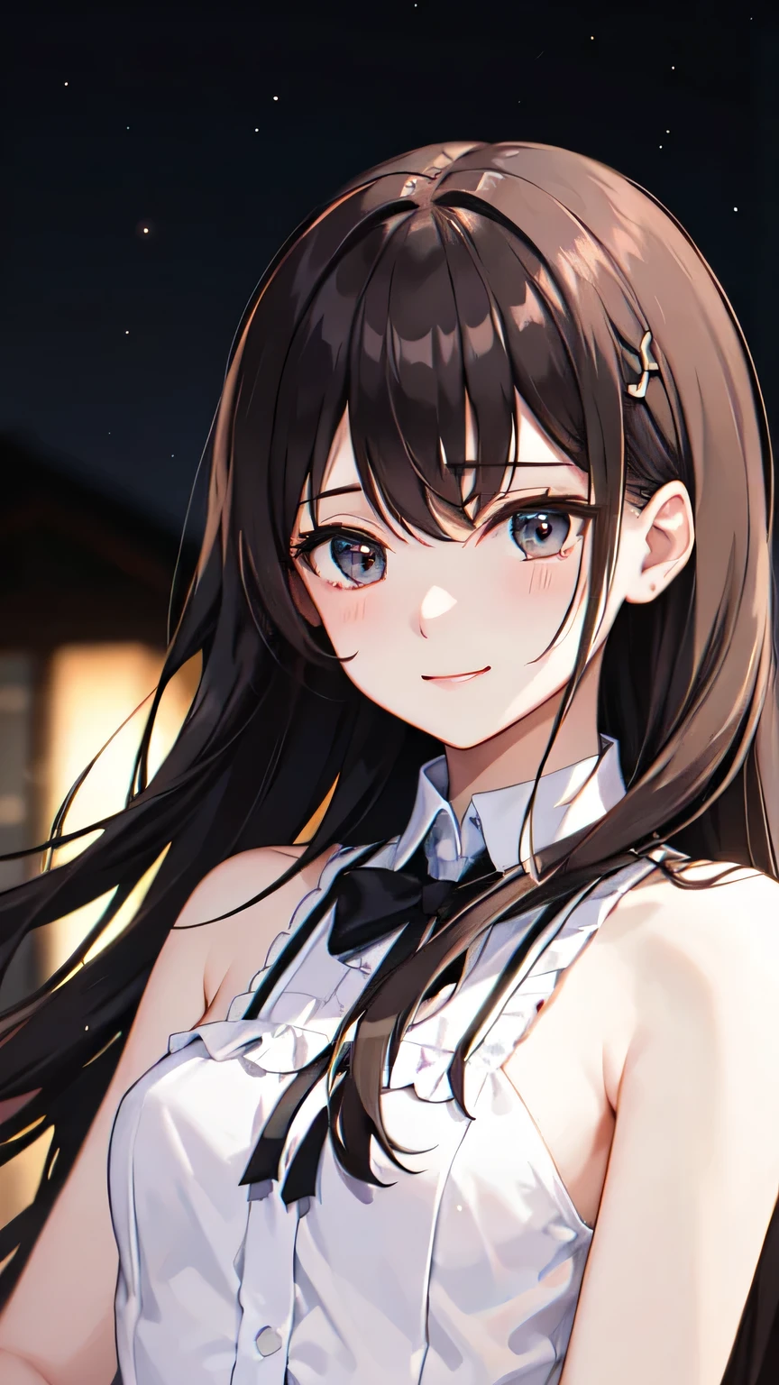 ((Highest quality)), ((masterpiece)), (detailed), One person, Almond Eye,night,The day I learned the meaning of tears々, The hidden feelings behind the smile, Your voice will guide the future, Our journey together
