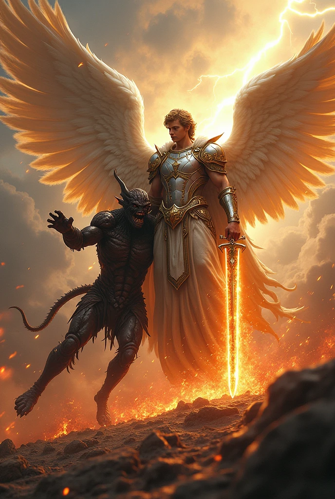 Archangel Michael vs demon