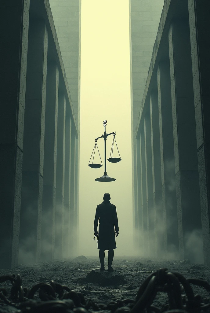 create an image that, for you, could represent injustice, with symbolic elements