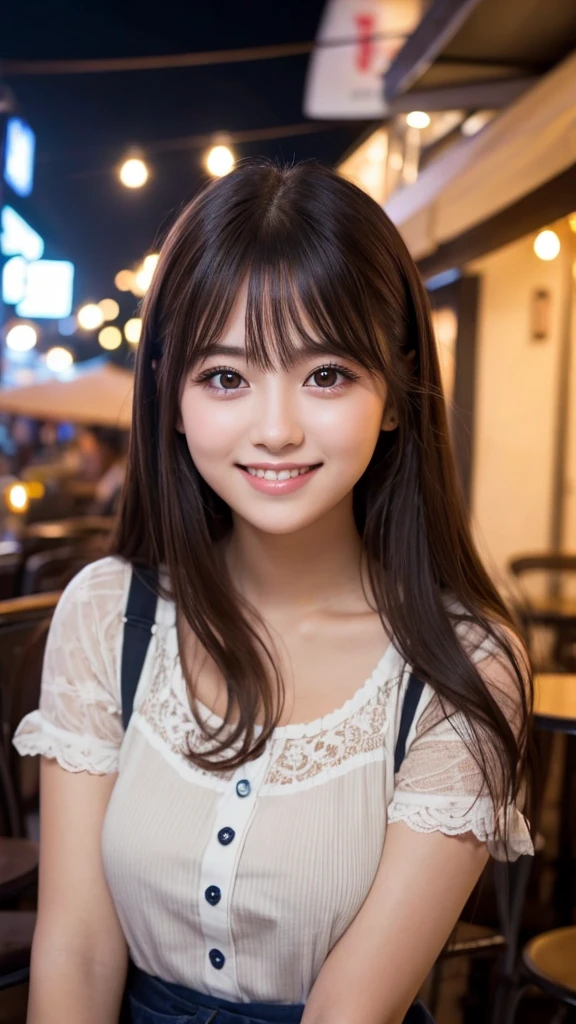 Cute girl working at a cafe terrace Japanese 19age
Professional Lighting Digital SLR Beautiful and elaborate face Perfect and beautiful face Big eyes Smile