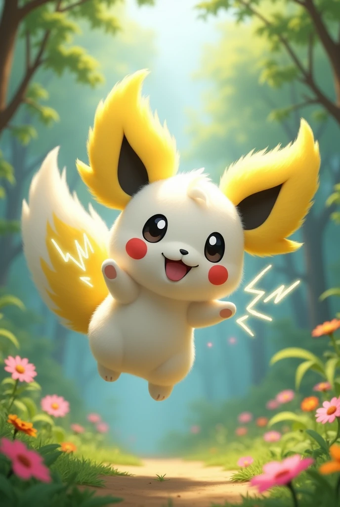 Emolga a electric squirrel with round ears Pokémon 