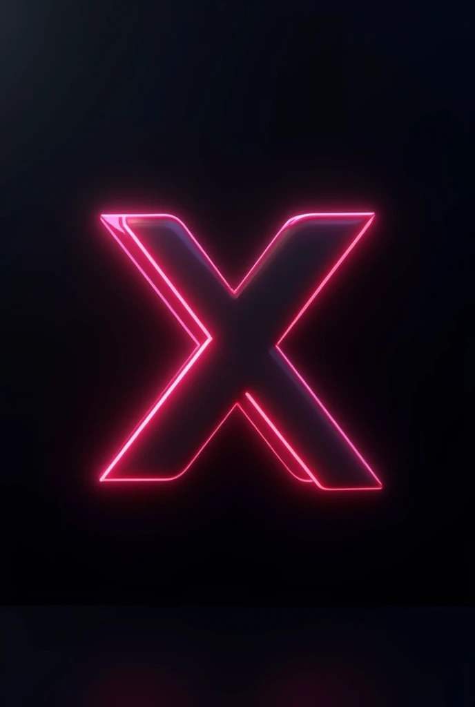 An x logo with a gradient pink tick overlay on a futuristic black background