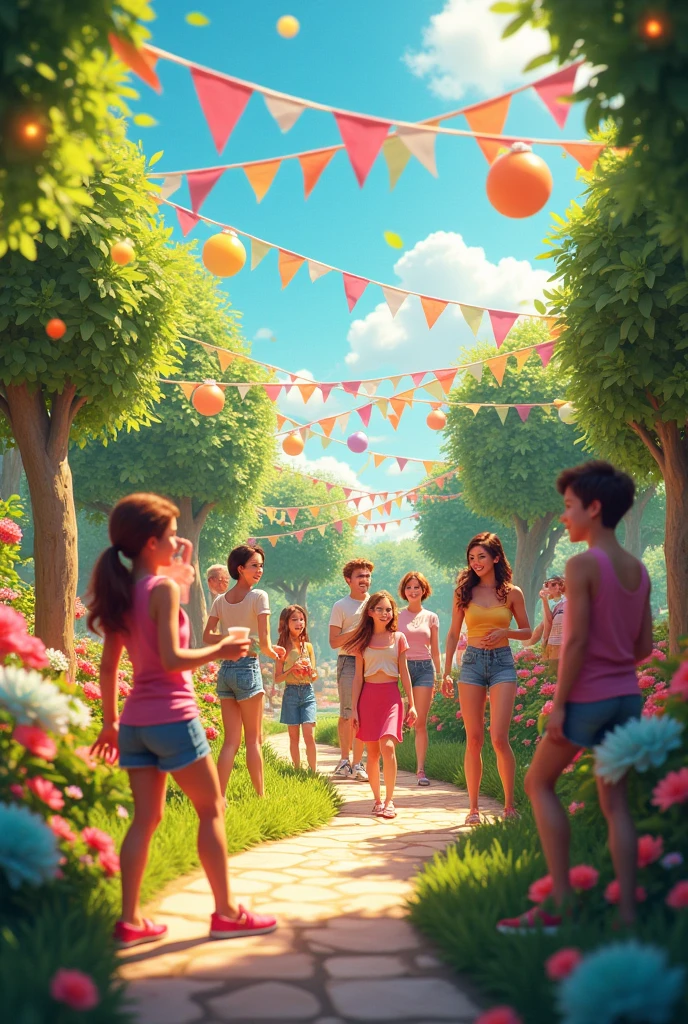 Outdoor in a garden for celebration