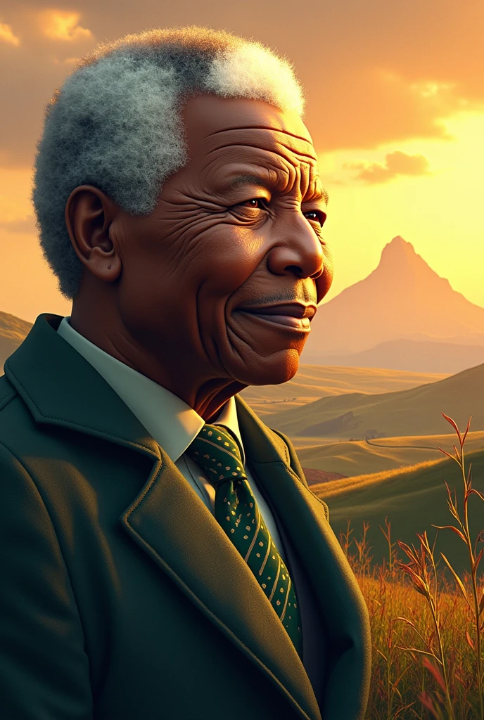 A slide cover about nelson mandela, rectangular shape
