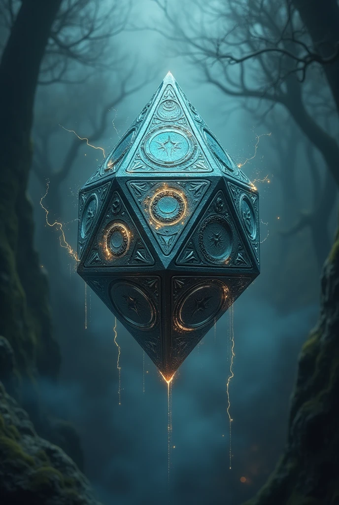 A twenty-sided die imprisoning tomorrow 