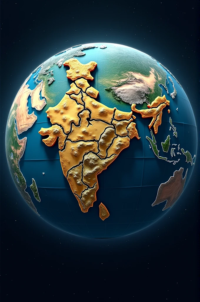 Indian map in world 