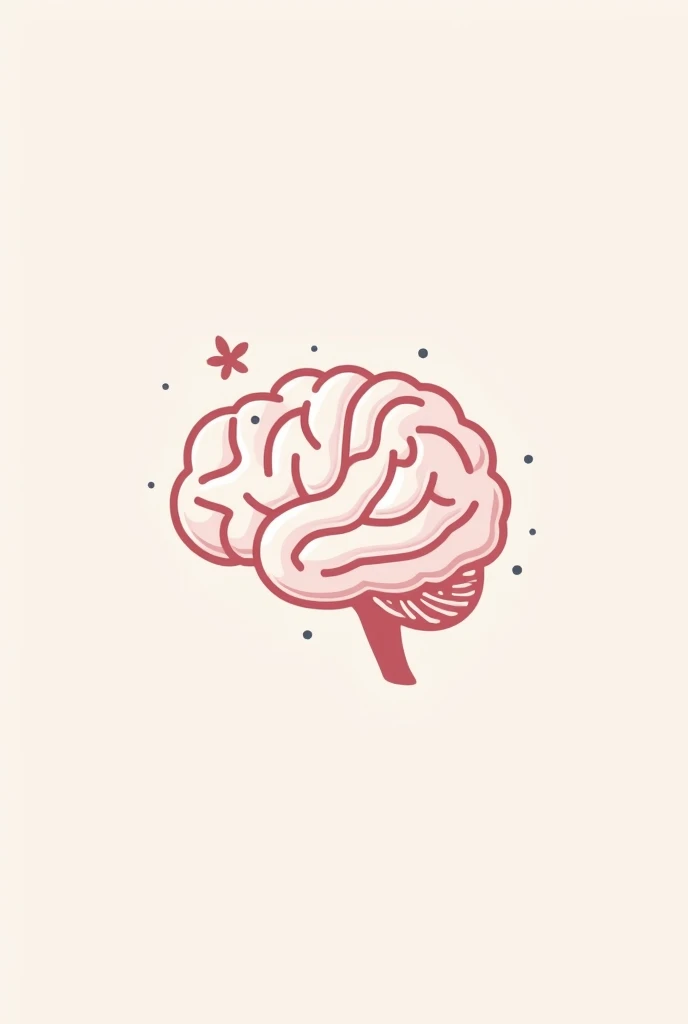 A logo for a speech therapy profile.   A symbol that represents speech, and language, brain with minimalist flowers as if it were coming out of the brain. relationship with thought, world . Pink