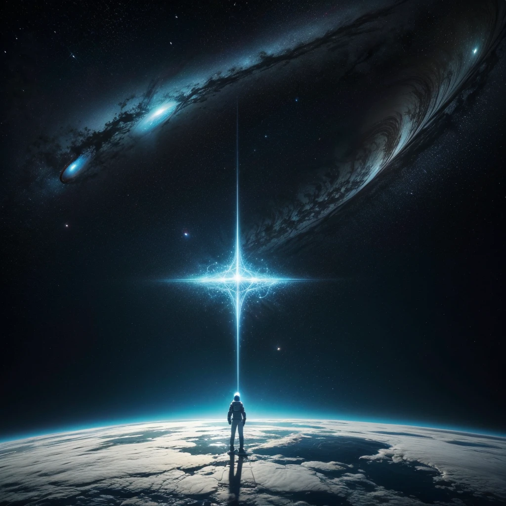 space with aura, withouth People, just an image with symbols floating around